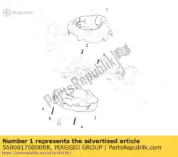 Here you can order the stuurbekleding, boven, wit, suffix: br_wit montebianco / innocenza /544, apac (azi?) from Piaggio Group, with part number 5A000170000BR: