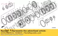 22552PA9010, Honda, plaat, koppelingsuiteinde (2) (2. honda trx650fa fourtrax rincon trx680fa sxs700m2p sxs700m4p 650 680 700 , Nieuw