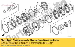 Here you can order the plate, clutch end (2) (2. From Honda, with part number 22552PA9010: