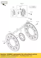 43080017551J, Kawasaki, pinza-sub-conjunto, fr, rh, g kawasaki ninja h2r  p h2 n 1000 , Nuevo