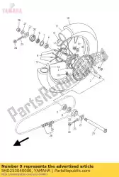 Aquí puede pedir conjunto de radios, trasero de Yamaha , con el número de pieza 5HD253040000: