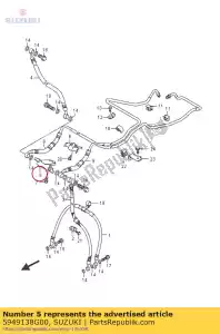 suzuki 5949138G00 articulação - Lado inferior