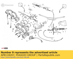 Aprilia AP8118207, Placa de palanca de arranque, OEM: Aprilia AP8118207