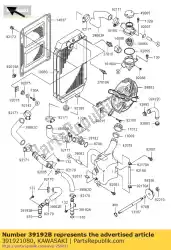 Here you can order the pipe-water,head,fr vn800-a1 from Kawasaki, with part number 391921080: