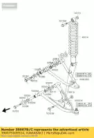 39007S009514, Kawasaki, arm-susp, s.silver kawasaki kfx400 400 , Nuevo