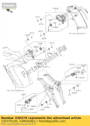 Here you can order the lamp-assy-signal,rr,rh from Kawasaki, with part number 230370185: