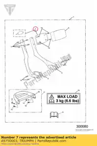 triumph A9750003 plate - Bottom side