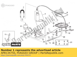 Aprilia AP8134750, Fuel pump flange, OEM: Aprilia AP8134750