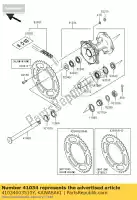 41034003510Y, Kawasaki, tambor-montagem, freio traseiro, m.m kawasaki kx  f klx r kx250f kx450f klx450r 450 250 , Novo