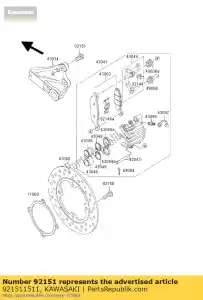 kawasaki 921511511 bolt,flanged,10x20 vn1500-j1 - Bottom side