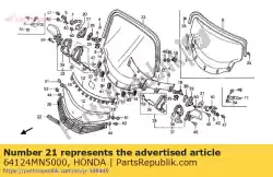 Here you can order the plate l lever sid from Honda, with part number 64124MN5000: