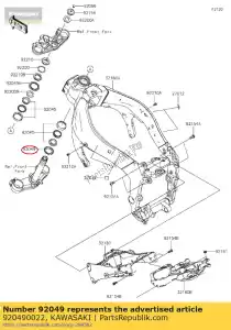 kawasaki 920490022 seal-olie, ds35x55x4 zr750-j1h - Onderkant