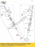 120050790, Kawasaki, 01 soupape-échappement kawasaki  230 2020 2021, Nouveau