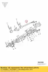 Here you can order the selector shaft from Triumph, with part number T1190091: