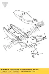 mldg, side, infill, rh, mat zwart van Triumph, met onderdeel nummer T2304311PS, bestel je hier online: