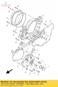 yamaha 1SL154310000 coperchio, carter 3 - Il fondo