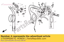 Aqui você pode pedir o comp. De cabo, partida quente em Honda , com o número da peça 17950MEB670: