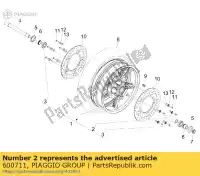 600711, Piaggio Group, distanziatore centrale aprilia gilera  gp srv zapm55103, zd4m55104, zapm55104 800 850 2007 2009 2012 2016 2017 2018 2019, Nuovo