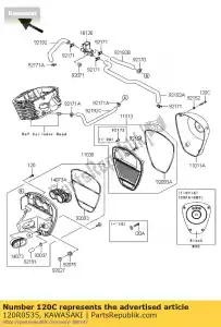 Kawasaki 120R0535 bolt-socket,5x35 - Bottom side