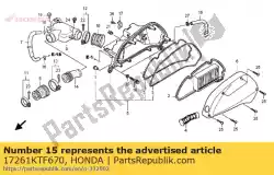 Here you can order the tube, drain from Honda, with part number 17261KTF670: