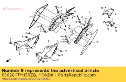 Here you can order the cover set, r. Rr. (wl) *type2* (type2 ) from Honda, with part number 83620KTYH50ZB: