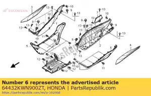 Honda 64432KWN900ZT capa, l. lado * nha84p * - Lado inferior