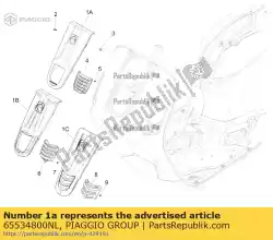 Here you can order the steering column cover from Piaggio Group, with part number 65534800NL: