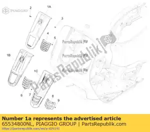 Piaggio Group 65534800NL steering column cover - Bottom side