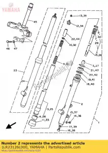 Yamaha 1LR23126L000 tubo exterior 1 - Lado inferior