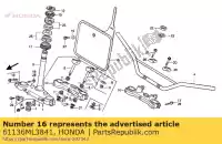 61136ML3841, Honda, piatto, fr. numero honda cr 125 250 1986 1988 1989, Nuovo