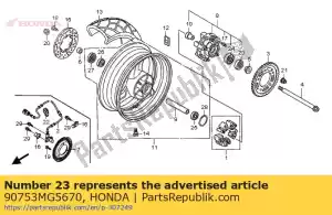 honda 90753MG5670 selo de óleo, 34x62,2x7 - Lado inferior