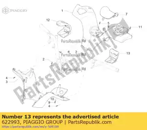 Piaggio Group 622993 linker schakelaar ondersteuning - Onderkant