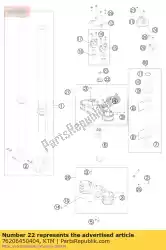 Here you can order the locking nut m20 steering head from KTM, with part number 76206450404: