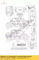 2PGF17810000, Yamaha, emblem 1 yamaha yxc 700 2015, New