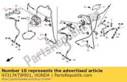 Here you can order the hose comp c,rr br from Honda, with part number 43317KTW901: