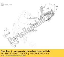 Aquí puede pedir conjunto completo de luces delanteras de Piaggio Group , con el número de pieza 58248R: