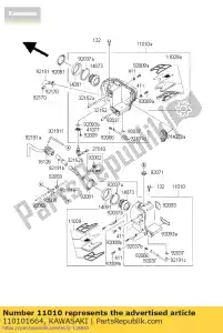 Kawasaki 110101664 filtro-assy-air, lh - Il fondo