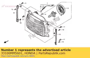 Honda 33100MM5601 montagem leve cabeça - Lado inferior