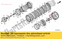 Here you can order the washer, spring, 40mm from Honda, with part number 90491MN5000: