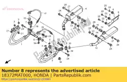 band, uitlaatdemper van Honda, met onderdeel nummer 18372MAT000, bestel je hier online: