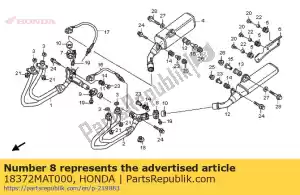 honda 18372MAT000 band, uitlaatdemper - Onderkant