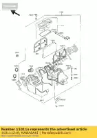 110111219, Kawasaki, filtro aria-cassa, rh kawasaki gpx ex250 r f gpx250r zz r250 250 , Nuovo