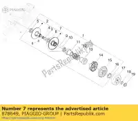 878649, Piaggio Group, Adjustable pulley. half aprilia gilera piaggio vespa atlantic scarabeo sport city cube runner x bv carnaby granturismo e eng carb vxr t race uk st evolution u s a l usa 125 200 250 2 3 4 9 8, New