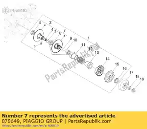 Piaggio Group 878649 polea ajustable. medio - Lado inferior