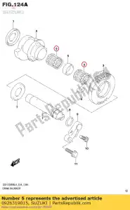 suzuki 0926319015 lager, 19x26x2 - Onderkant