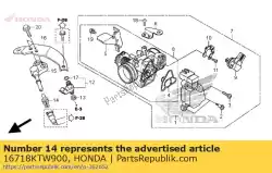 Here you can order the damper a, connector from Honda, with part number 16718KTW900: