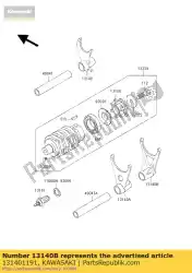 vorkverschuiving, output van Kawasaki, met onderdeel nummer 131401191, bestel je hier online: