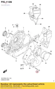 suzuki 0910306533 bolt,crankcase - Bottom side