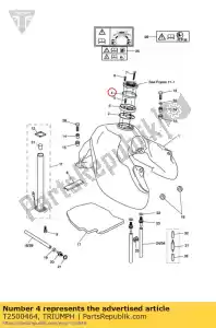 triumph T2500464 joint, bouchon, remplissage de carburant - La partie au fond