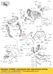 Ici, vous pouvez commander le support, pare-chaleur, rh zx1400fc auprès de Kawasaki , avec le numéro de pièce 110561370: